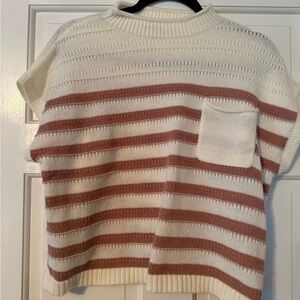Striped Knit Sweater Vest